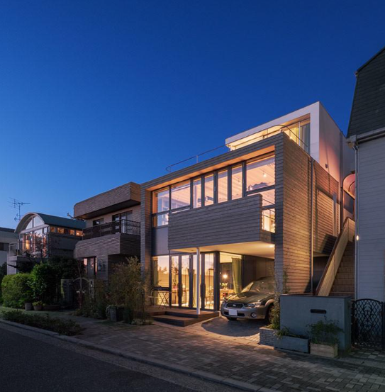 日本のモダンな新築戸建て