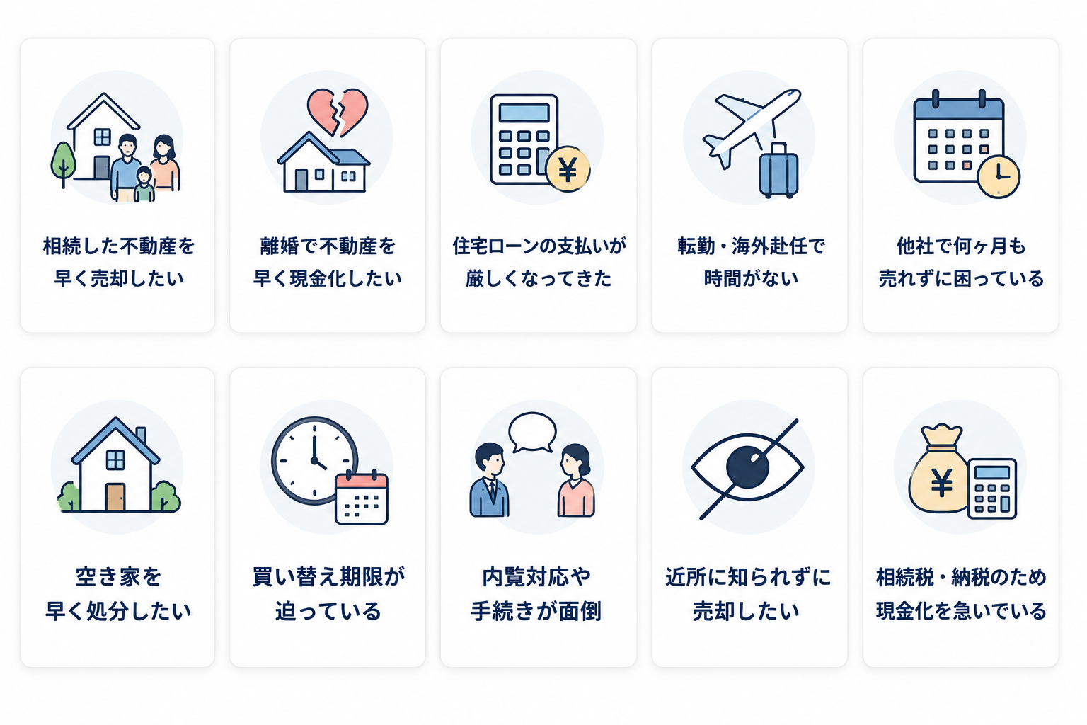 不動産売却でこんなお悩みありませんか？