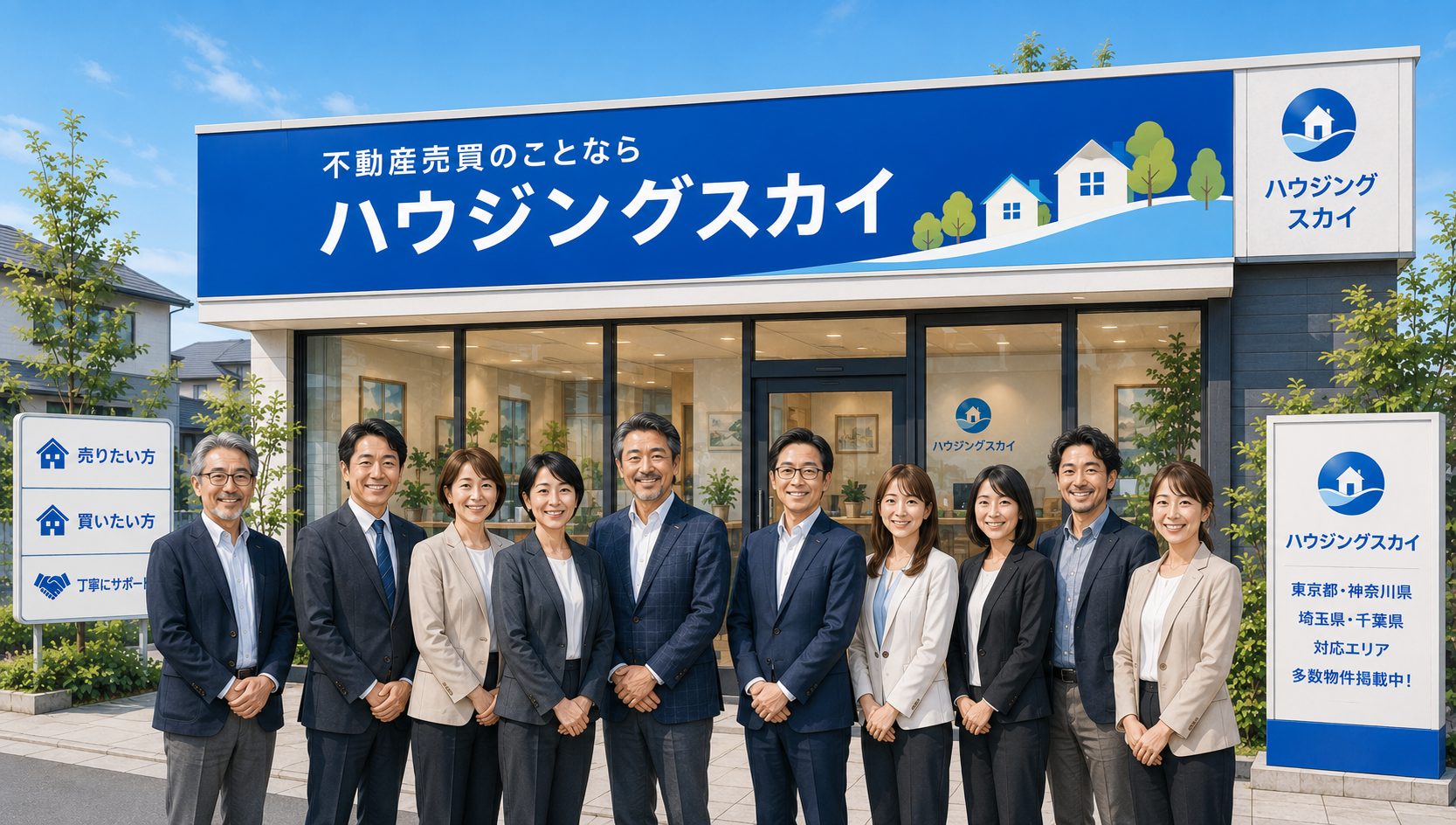 不動産売却・買取をサポートするハウジングスカイのスタッフ